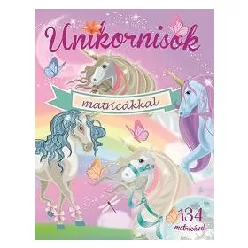 Unikornisok matricákkal - Lila