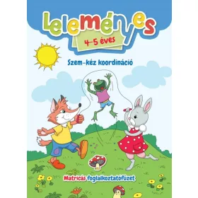   Leleményes 4-5 éves: Szem-kéz koordináció - Matricás foglalkoztatófüzet
