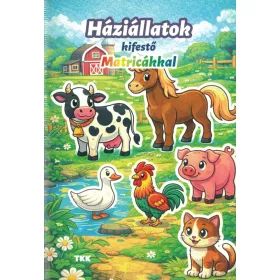 Háziállatok kifestő - Matricákkal