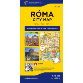 Róma keményborítós várostérkép [VT 70]